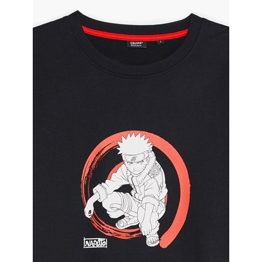 Cropp - Czarny t-shirt longsleeve Naruto - czarny Cropp XL Cropp okazyjna cena