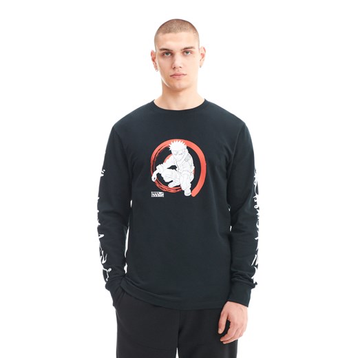 Cropp - Czarny t-shirt longsleeve Naruto - czarny Cropp XS Cropp okazyjna cena