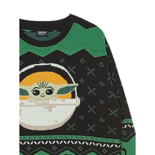 Cropp - Świąteczny sweter Baby Yoda - zielony Cropp S Cropp
