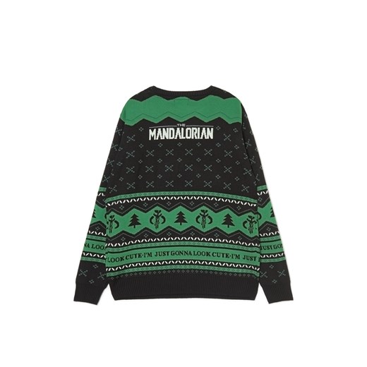 Cropp - Świąteczny sweter Baby Yoda - zielony Cropp L Cropp