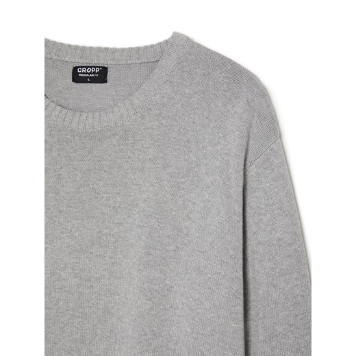 Cropp - Szary sweter basic - jasny szary Cropp XL Cropp