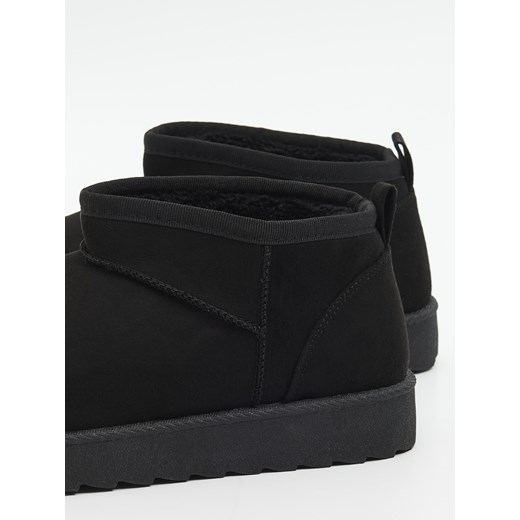 Cropp - Czarne niskie botki z ociepleniem - czarny Cropp 36 okazyjna cena Cropp