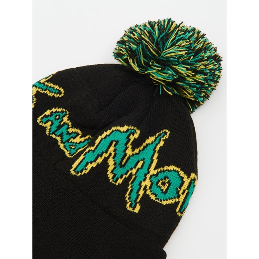 Cropp - Czarna czapka z pomponem Rick and Morty - czarny Cropp Uniwersalny Cropp okazyjna cena