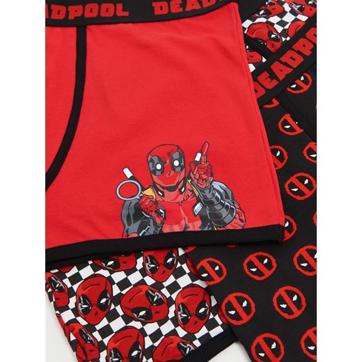 Cropp - 3 pack bokserek Deadpool - czerwony Cropp M Cropp