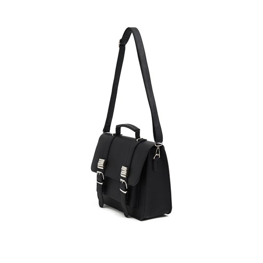 Cropp - Czarna torba listonoszka - czarny Cropp Uniwersalny Cropp wyprzedaż