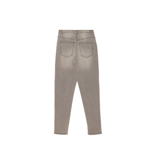Cropp - Szare jeansy mom slim - szary Cropp 36 wyprzedaż Cropp