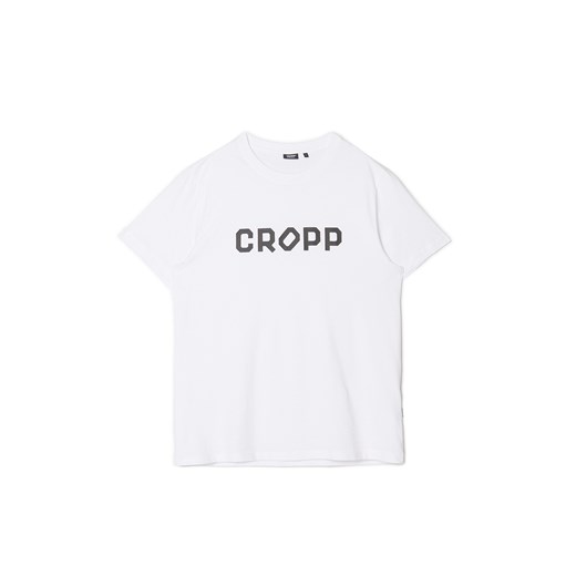 Cropp - Biała koszulka z nadrukiem CROPP - biały Cropp XS Cropp