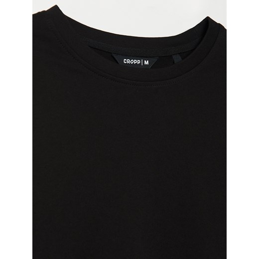 Cropp - Koszulka z długim rękawem basic - czarny Cropp XS Cropp wyprzedaż