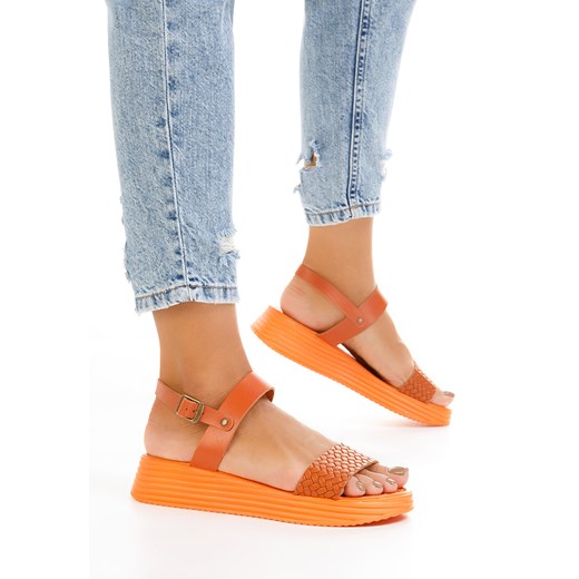 Pomarańczowe sandały skórzane Legoa Zapatos 38 wyprzedaż Zapatos