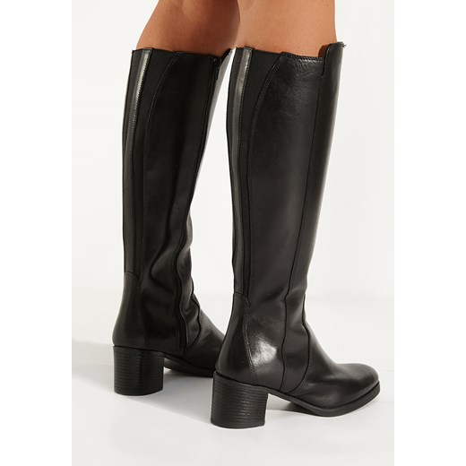 Czarne kozaki damskie skórzane Madresa Zapatos 36 wyprzedaż Zapatos