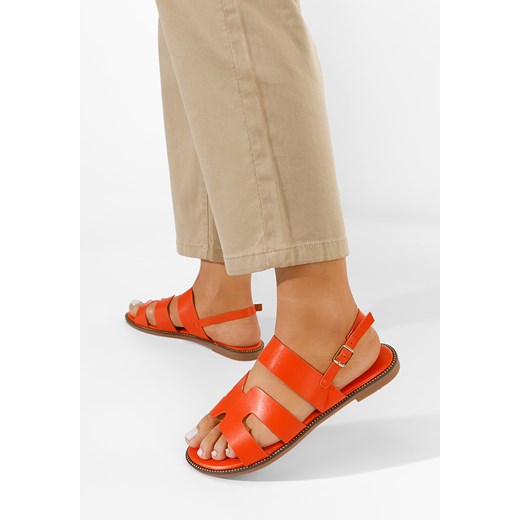 Pomarańczowe sandały płaski Solaria Zapatos 36 Zapatos promocja