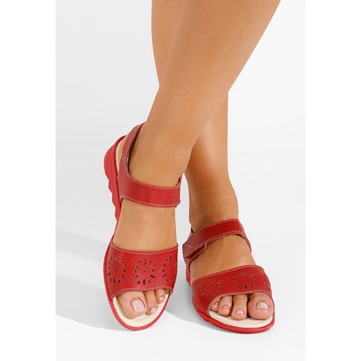 Czerwone sandały na niskim koturnie Murciana Zapatos 37 wyprzedaż Zapatos