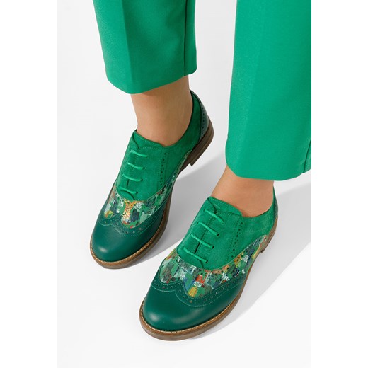 Zielone brogues damskie Emily V2 Zapatos 37 okazja Zapatos
