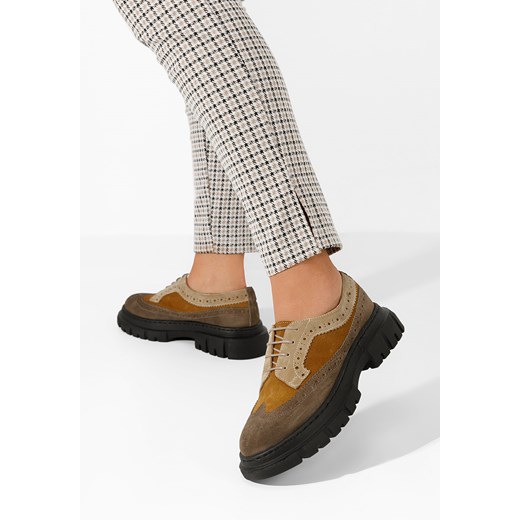 Wielokolorowy półbuty damskie skórzane Henise Zapatos 37 wyprzedaż Zapatos