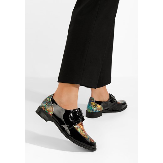 Wielokolorowy oxfordy damskie skórzane Vogue V4 Zapatos 40 okazja Zapatos