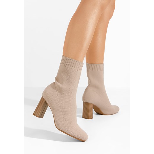 Beżowe botki skarpetkowe Lujana Zapatos 37 okazja Zapatos
