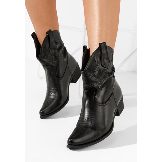 Czarne kowbojki damskie Vernazza Zapatos 40 Zapatos