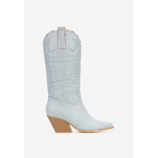 Niebieski kozaki kowbojki damskie Albeva Zapatos 39 wyprzedaż Zapatos