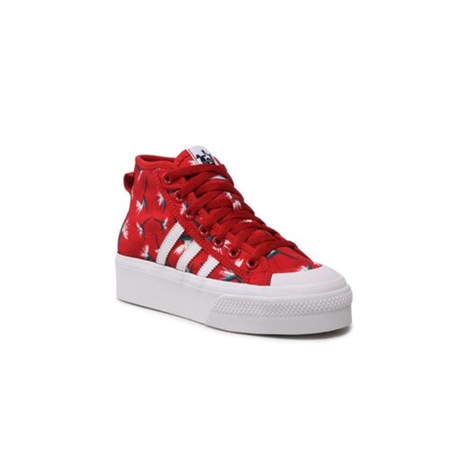 adidas Buty Nizza Platform Mid Tm W GY9561 Czerwony 38 okazyjna cena MODIVO