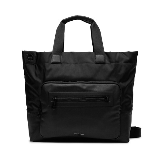 Torba Calvin Klein Ck Elevated Tote K50K511225 Czarny ze sklepu eobuwie.pl w kategorii Torby Shopper bag - zdjęcie 167568193