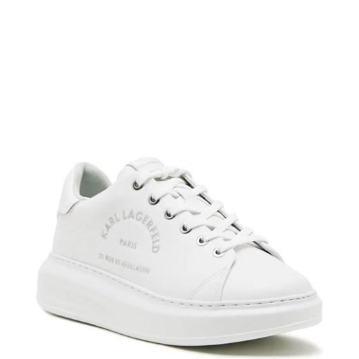 Buty sportowe damskie białe Karl Lagerfeld sneakersy na platformie wiązane 