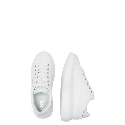 Białe buty sportowe damskie Karl Lagerfeld sneakersy z tworzywa sztucznego wiązane 