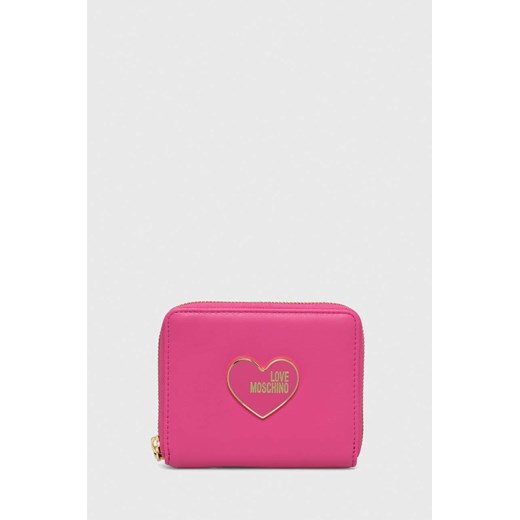 Love Moschino portfel damski kolor różowy ze sklepu ANSWEAR.com w kategorii Portfele damskie - zdjęcie 167576383