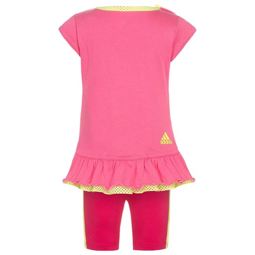 adidas Performance SET Sukienka letnia semi solar pink/light flash yellow zalando rozowy dżersej