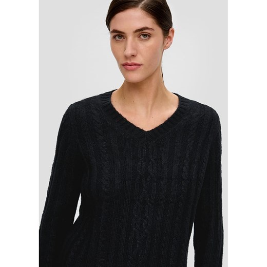 s.Oliver Sukienka dzianinowa w kolorze czarnym S Limango Polska promocja