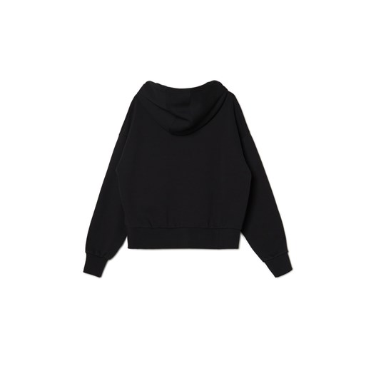 Cropp - Czarna rozpinana bluza z kapturem - czarny Cropp M Cropp