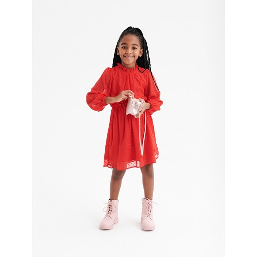 Reserved - Sukienka z długim rękawem - czerwony Reserved 158 (12 lat) promocyjna cena Reserved