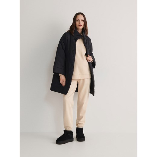 Reserved - Joggery z bawełny - beżowy ze sklepu Reserved w kategorii Spodnie damskie - zdjęcie 167620150