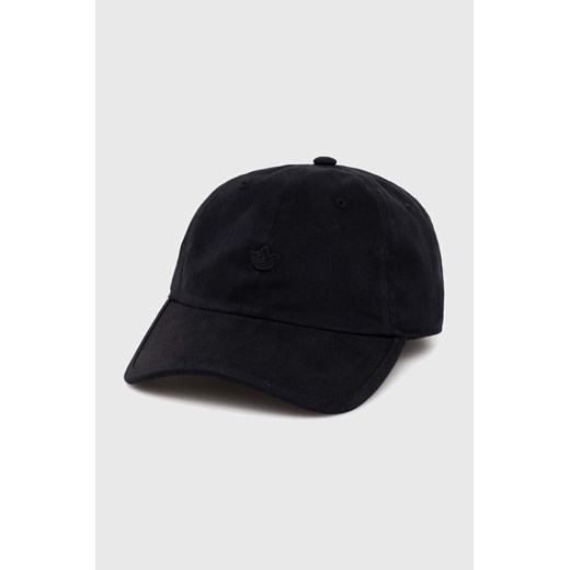 adidas Originals czapka z daszkiem bawełniana kolor czarny gładka IC3031 ze sklepu PRM w kategorii Czapki z daszkiem damskie - zdjęcie 167622653