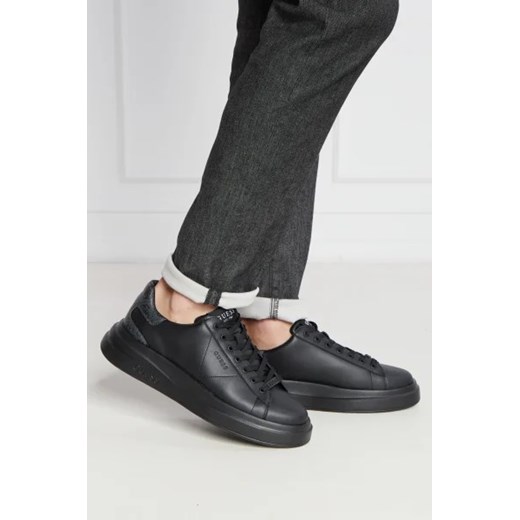 Buty sportowe męskie Guess z tkaniny wiązane czarne
