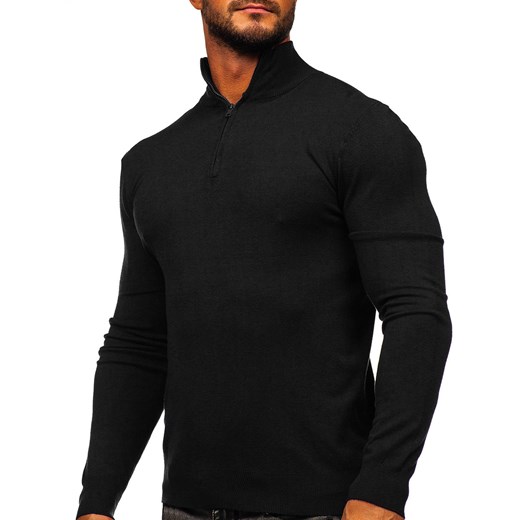Czarny sweter męski ze stójką Denley MM6007 2XL Denley