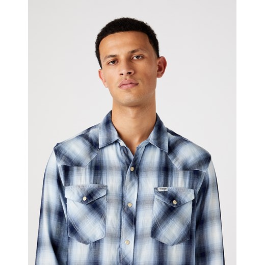 Koszula Męska Wrangler Ls Western Shirt Dark Indigo W5A0BJX1E Wrangler XL wyprzedaż Elwix