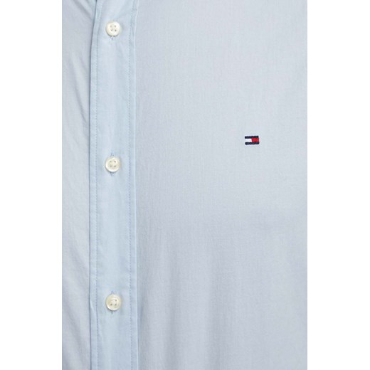 Tommy Hilfiger koszula bawełniana męska kolor niebieski regular z kołnierzykiem Tommy Hilfiger XL ANSWEAR.com
