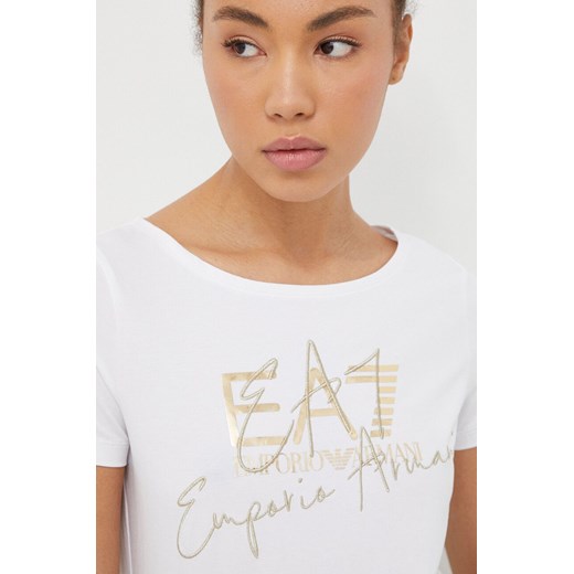EA7 Emporio Armani t-shirt damski kolor biały M ANSWEAR.com