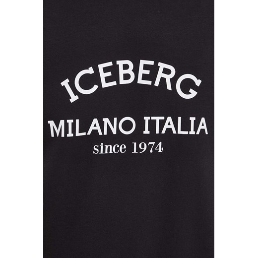Iceberg bluza męska kolor czarny z nadrukiem Iceberg M ANSWEAR.com