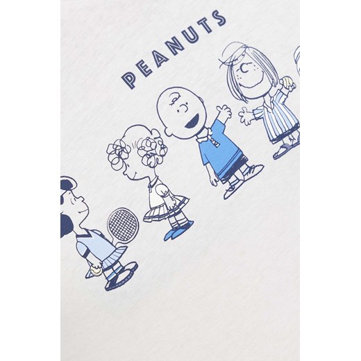 United Colors of Benetton t-shirt lounge bawełniany x Peanuts kolor beżowy z United Colors Of Benetton M ANSWEAR.com
