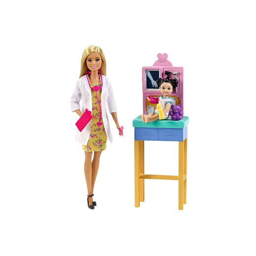 Barbie Pediatra Zestaw Kariera + Lalka blondynka wiek 3+ Barbie one size promocyjna cena 5.10.15