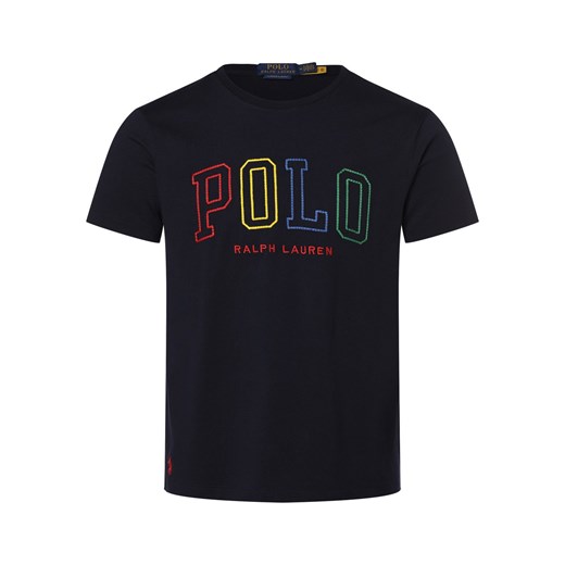 Polo Ralph Lauren T-shirt - niestandardowy krój slim fit Mężczyźni Bawełna granatowy nadruk ze sklepu vangraaf w kategorii T-shirty męskie - zdjęcie 167641204
