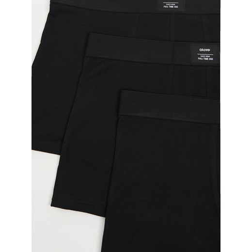 Cropp - 3 pack czarnych bokserek - czarny ze sklepu Cropp w kategorii Majtki męskie - zdjęcie 167642332