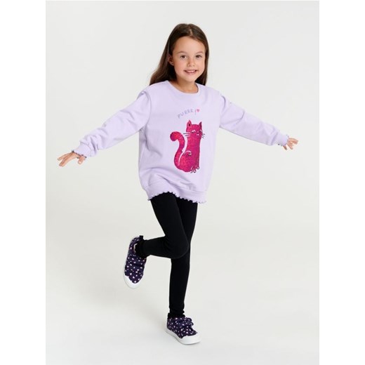 Sinsay - Komplet: bluza i legginsy - fioletowy ze sklepu Sinsay w kategorii Komplety dziewczęce - zdjęcie 167644531