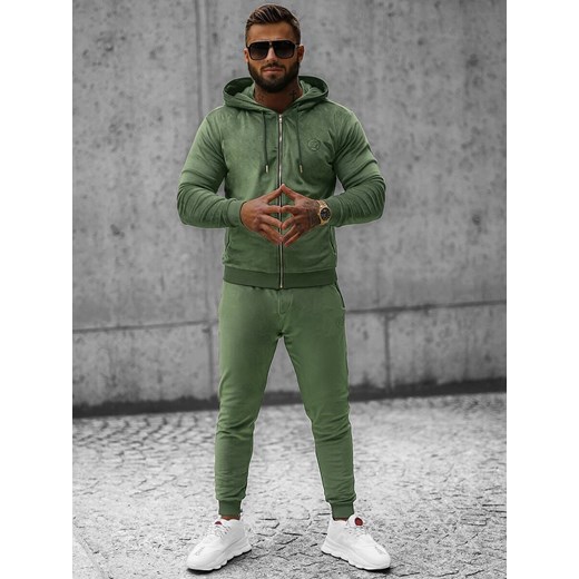 Komplet dresowy męski welurowy khaki OZONEE O/12128Z Ozonee M ozonee.pl