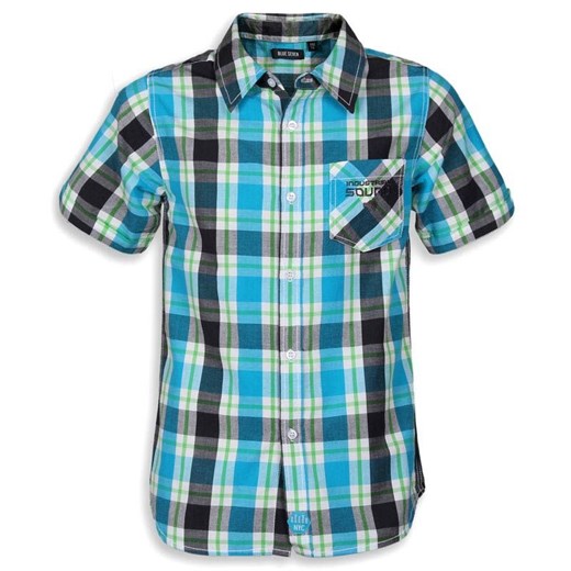 Blue Seven, Koszula chłopięca z krótkim rękawem, rozmiar 140 - Spodnie, spódnice, sukienki - 2 sztuka 70% taniej! smyk-com turkusowy Spodnie
