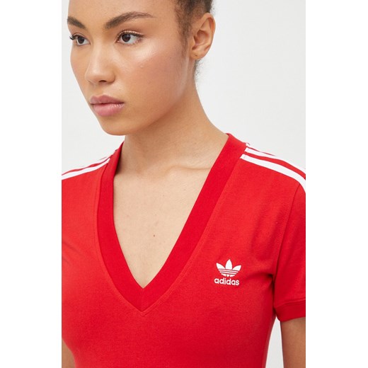 Bluzka damska Adidas Originals z krótkim rękawem sportowa z okrągłym dekoltem 