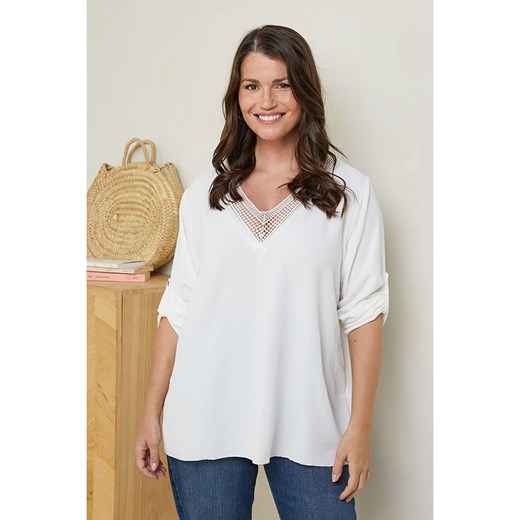Curvy Lady Koszulka w kolorze białym ze sklepu Limango Polska w kategorii Bluzki damskie - zdjęcie 167650681