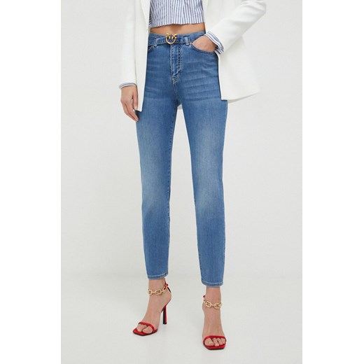 Pinko jeansy damskie kolor niebieski 100161.A1MP ze sklepu ANSWEAR.com w kategorii Jeansy damskie - zdjęcie 167651793