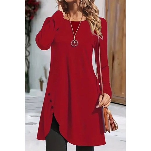 Tunika LAMARSA RED ze sklepu Ivet Shop w kategorii Bluzki damskie - zdjęcie 167652912